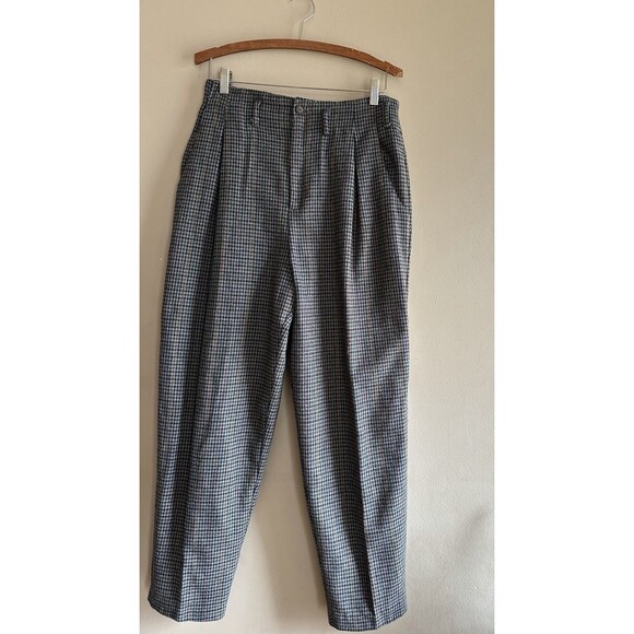 casablanca Pants - Casablanca Vintage Women's Wool Linen Houndstooth Trouser Dress‎ Pants Size 12